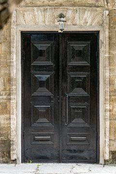 Ancient wooden door of The Church of St John the Baptist, Church of St John the Precursor, 717 AD, Kerch, Russia
