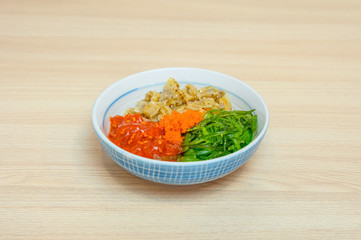 Variety Chuka Hotate, Kurage, Tako, Wakame in cup
