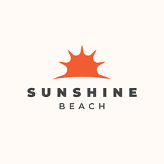 Sun illustration for logo template design. Sunshine illustration.