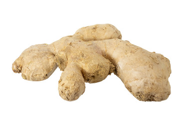 Ginger on white background (with clipping path)