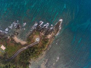 Aerial drone image of beautiful Landscape scene and most famous tourist attraction TIPS OF BORNEO...