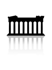 Parthenon vector on a white background