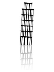 Pisa tower vector on a white background