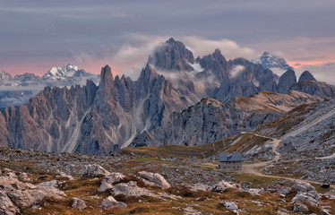 Obraz na płótnie Canvas Abendstimmung Monte Campedelle Südtirol / Italien