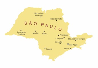 Sao Paulo State cities map