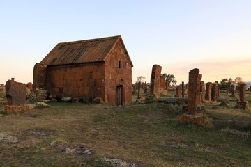 Noratus cemetery at Sevan lake, Armenia, Asia