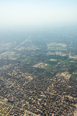 Aerial photos made from an airplane above Cairo