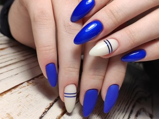 Closeup photo of a beautiful female hands with elegant manicure