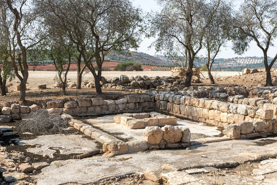 Archaeological excavations of the Ancient Shiloh archaeological site in Samaria region in Benjamin district, Israel