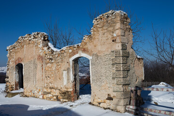 demolished wall