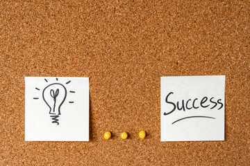 Concept from idea to success. Background, texture