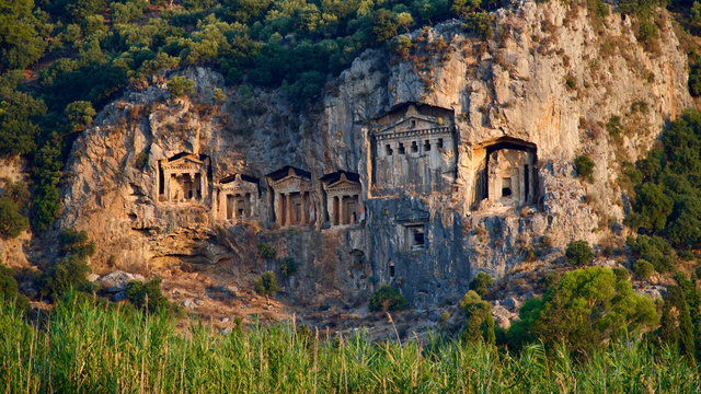 Kaunos rock tombs in Dalyan
