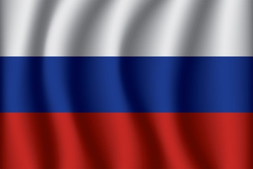 Fototapeta premium Waving Flag of Russia. Russia Icon vector illustration eps10.