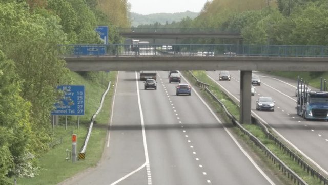 M2 road to dover and the channel crossing