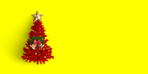 Obraz premium Merry christmas on color background