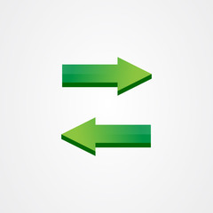 Left and right arrow icon vector design
