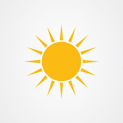 Sun icon logo vector design