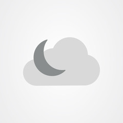 Obraz na płótnie Canvas Moon and cloud icon vector design