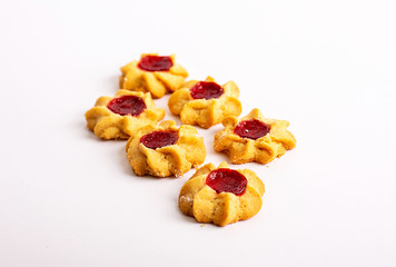  ookies on a white isolated background
