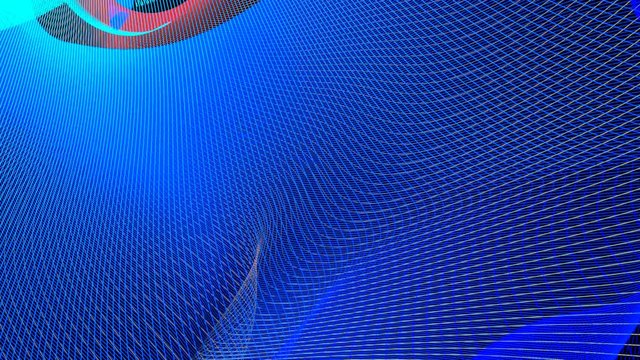 Streaks of blue Light Abstract Motion Background. Fantastic lines bend on black.