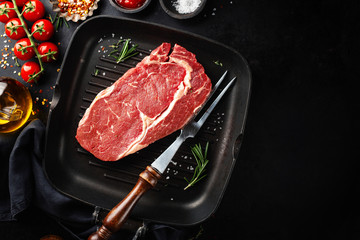 Grilled beef steak served on plate