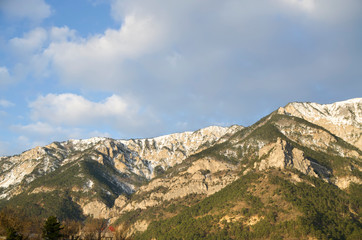 Fototapeta premium Morning view of the Crimean mountains