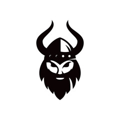 viking head vector illustration silhouette