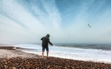 Abhärten in der Nebensaison an der kalten Nordsee