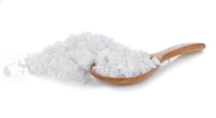 sea salt for cooking  isolated white background.