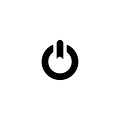 Power button icon. Switch symbol. Push button sign. Logo design element.
