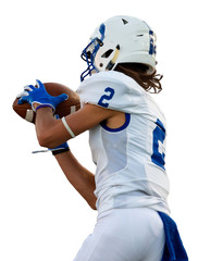 Fototapeta premium High School Football player in action during a game in South Texas