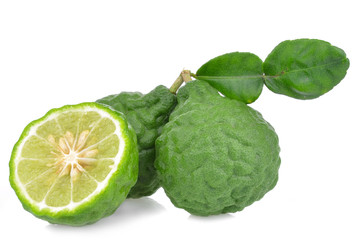 Bergamot fruit on a white background
