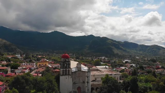 Malinalco sorroundies nort view by drone