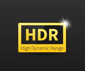 High Dynamic Range Imaging, High definition. HDR. Vector stock illustration.