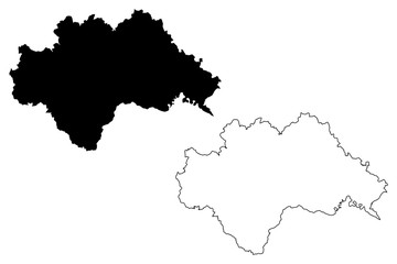 Sisak-Moslavina County (Counties of Croatia, Republic of Croatia) map vector illustration, scribble sketch Sisak Moslavina map