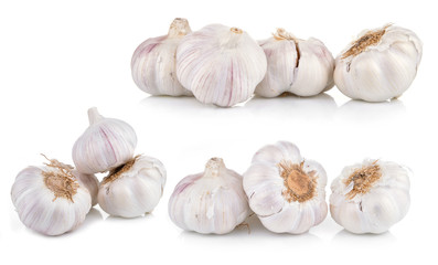 Garlic isolated on white