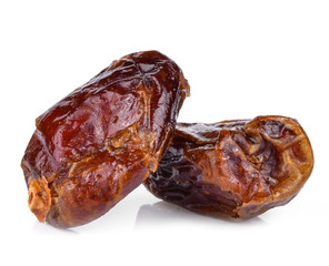 date palm fruit on white background