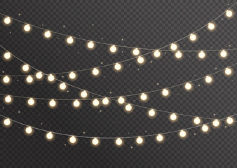 Christmas lights isolated