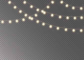 Christmas lights isolated