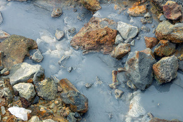 Geothermal texture and pattern from volcanic area in Iceland.