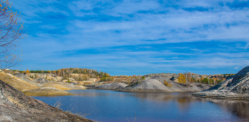 Ural Mars, a landmark in the Sverdlovsk region in Russia Sand, clay, iron, earth, iodine