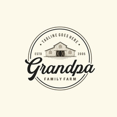 Vintage Farms Typography Logo Design Inspiration