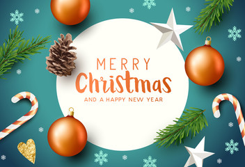 Merry christmas layout composition design.