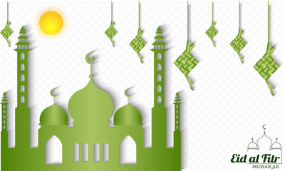 the background of Eid al-Fitr after the holy month of Ramadan can used for greeting card.