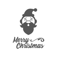 Merry christmas. Santa claus icon. Vector illustration.