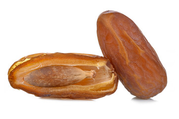 date palm fruit on white background