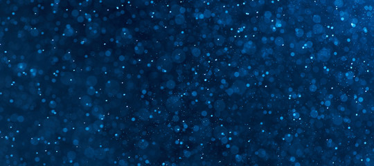 Blue bokeh background. Beautiful new year background. - obrazy, fototapety, plakaty