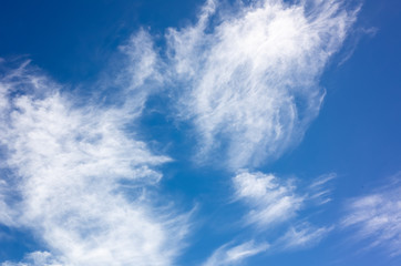Naklejka na ściany i meble background of white clouds on blue sky