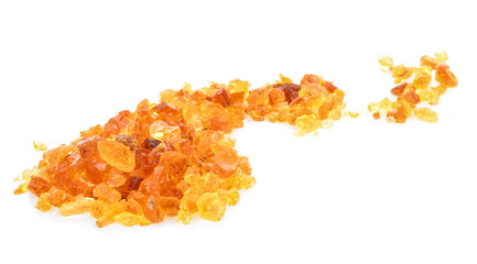 Wood resin on the white background