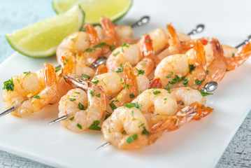 Shrimp skewers